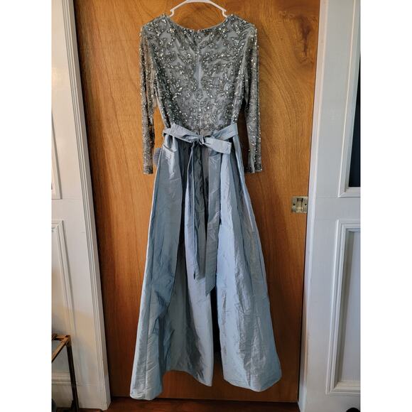 NWT Pissaro Nights Beaded Illusion Taffeta Cocktail Dress Pisarro Nights Sz 6 - Picture 8 of 11